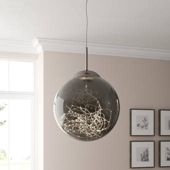 Orb chandelier with clear recycled blown glass roundels Orb chandelier with clear recycled blown glass roundels